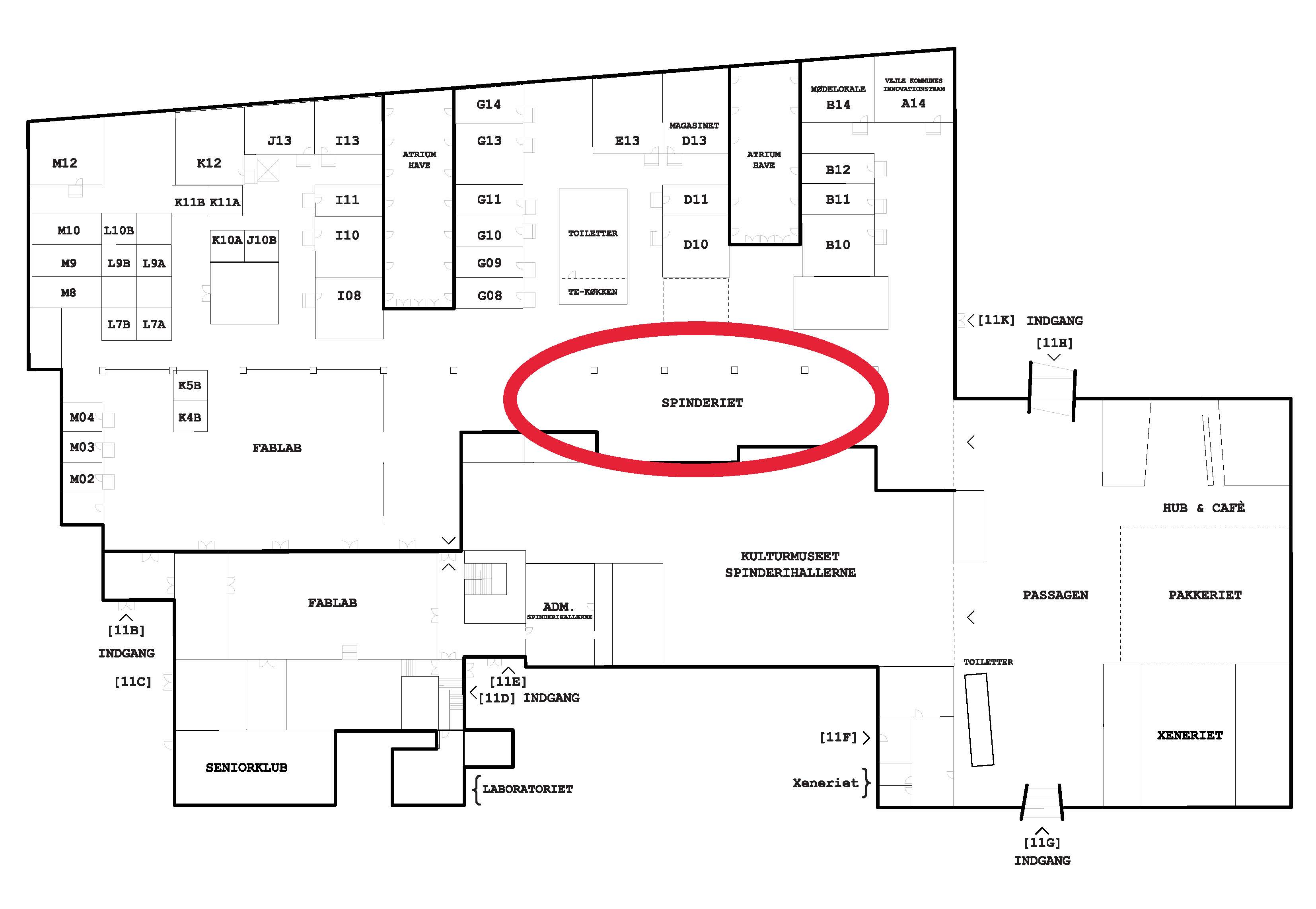 Plantegning Spinderiet