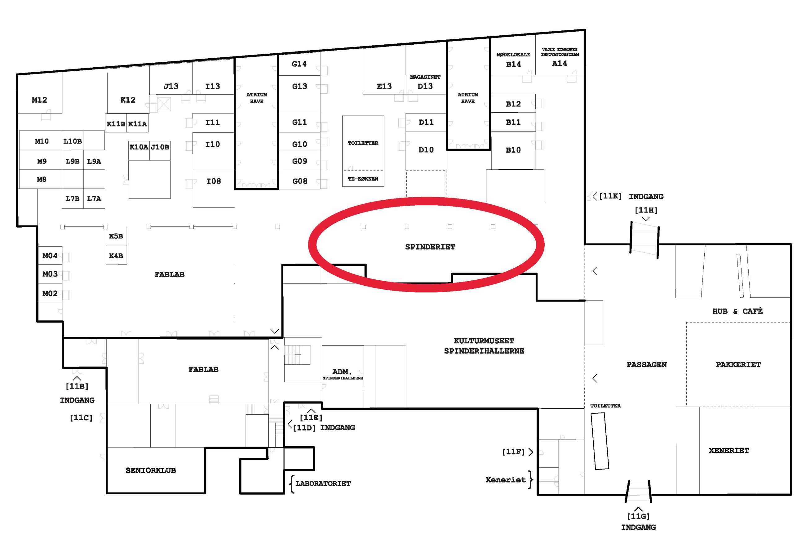 Plantegning Spinderiet