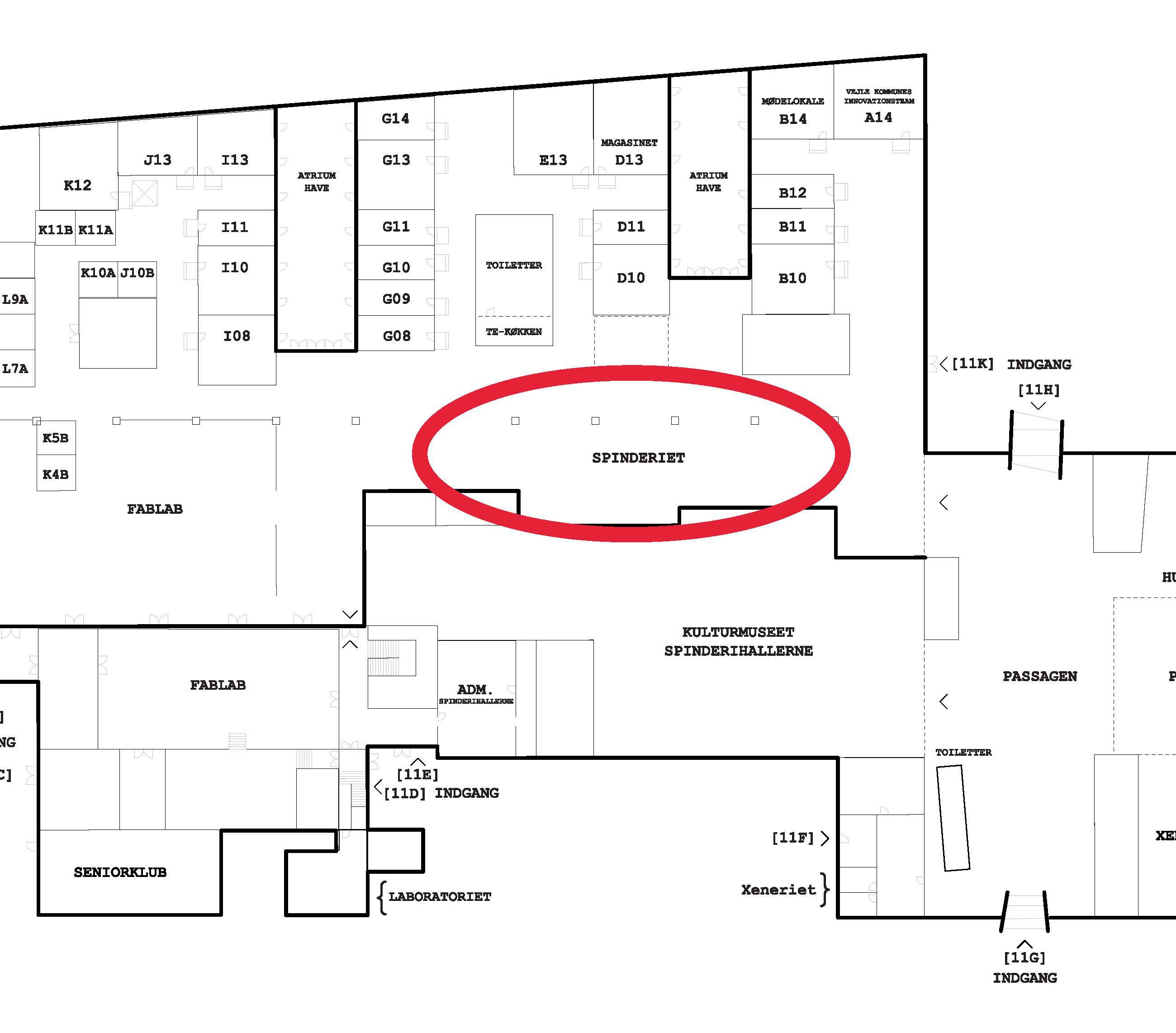 Plantegning Spinderiet