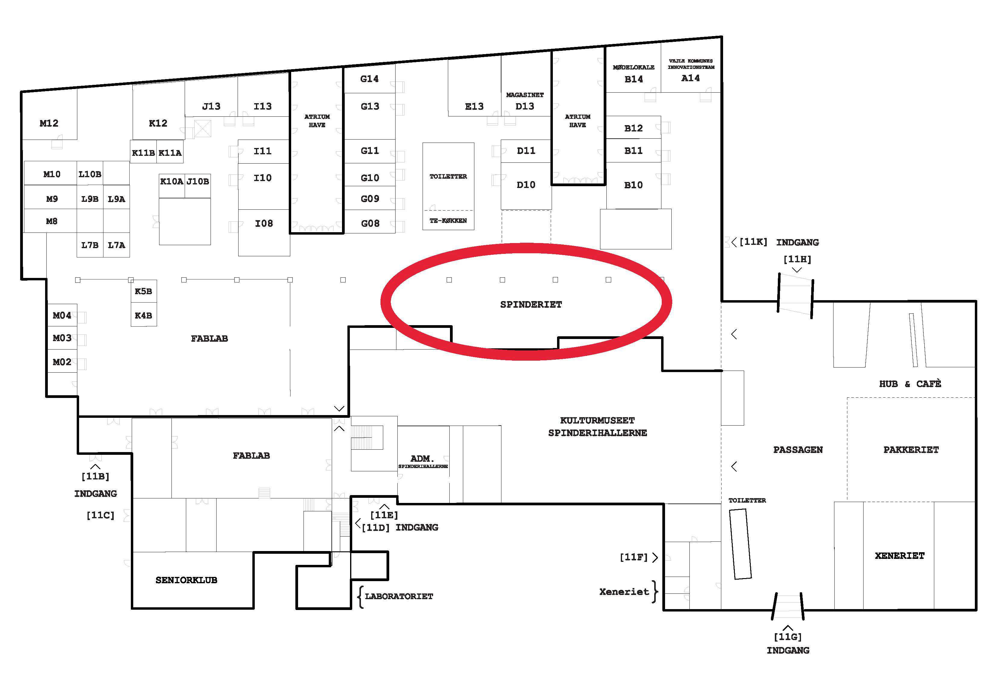 Plantegning Spinderiet